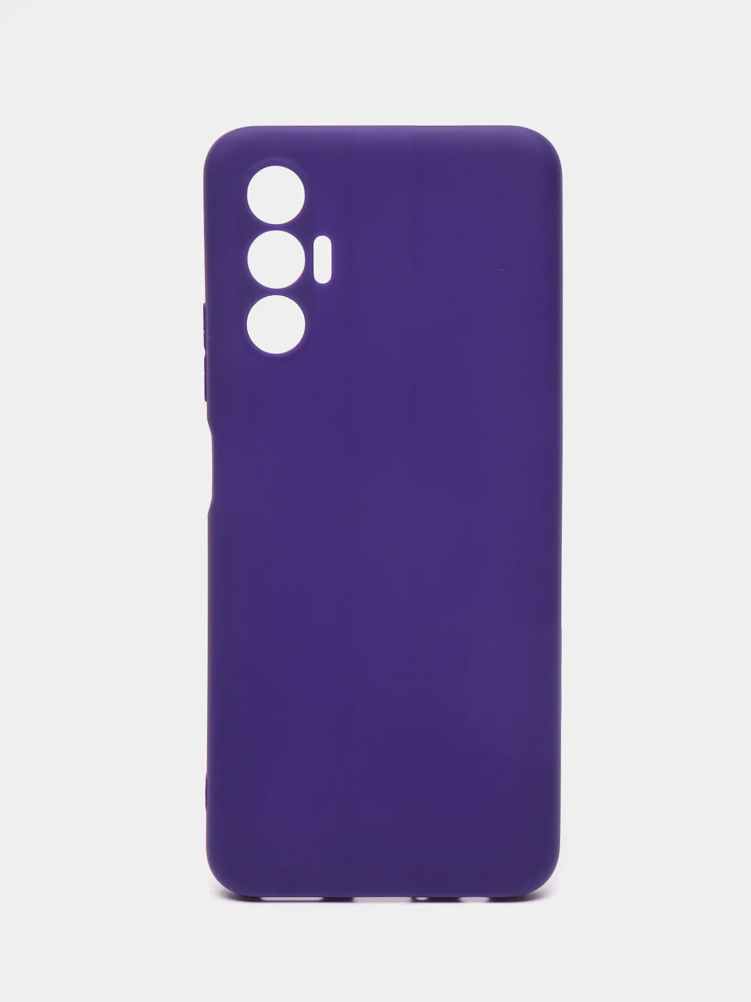 Фиолетовый чехол для Tecno Pova 3, силиконовый, цветной, матовый