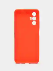 Оранжевый чехол для Tecno Pova 3, силиконовый, цветной, матовый