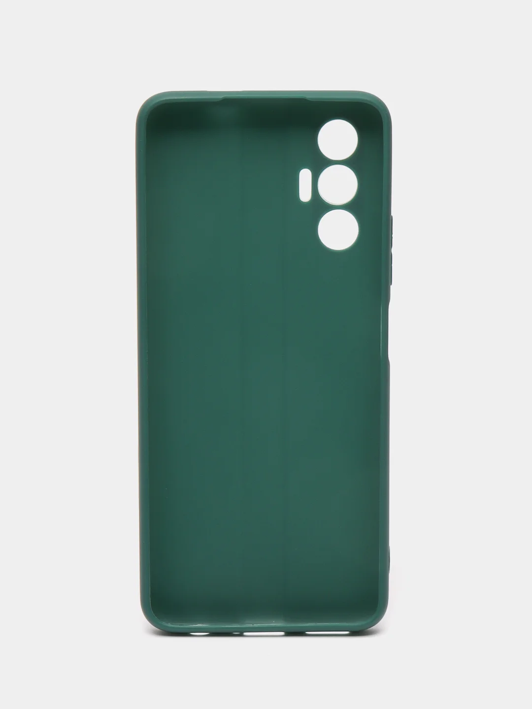 Тёмно-зелёный чехол для Tecno Pova 3, силиконовый, цветной, матовый