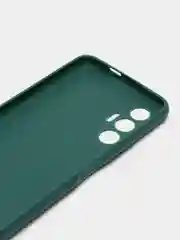 Тёмно-зелёный чехол для Tecno Pova 3, силиконовый, цветной, матовый