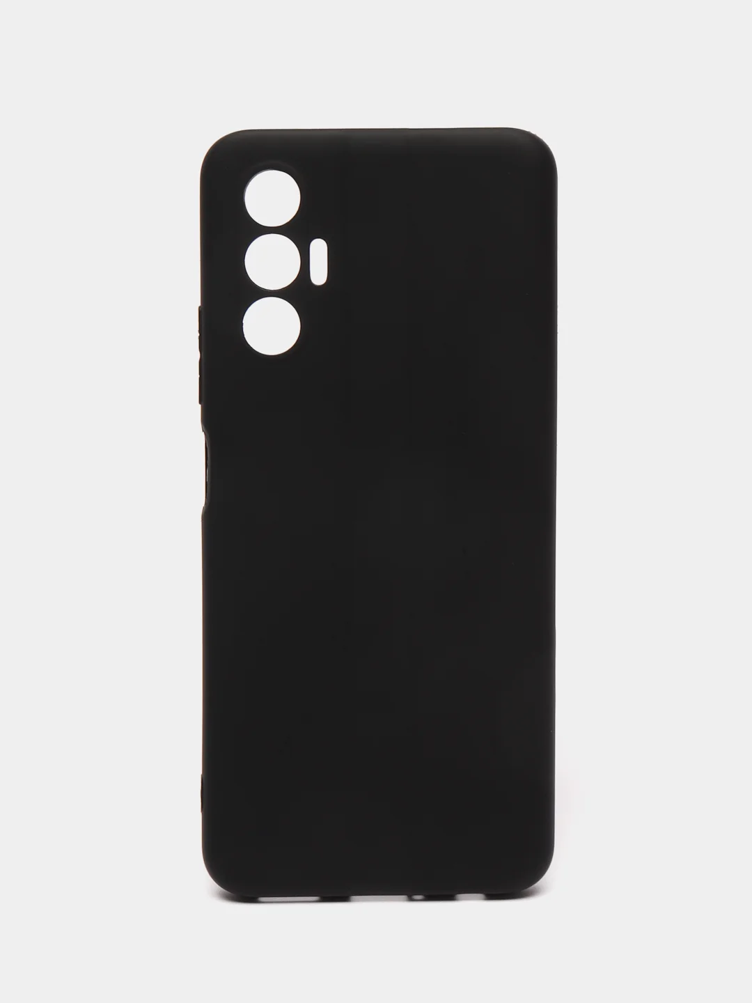 Черный чехол для Tecno Pova 3, силиконовый, цветной, матовый