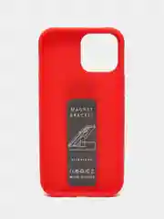 Алый чехол iPhone 13 (6.1), 13 Pro Max (6.7) силиконовый под кожу с подставкой