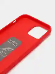Алый чехол iPhone 13 (6.1), 13 Pro Max (6.7) силиконовый под кожу с подставкой