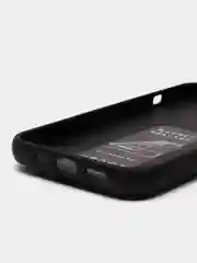 Угольный чехол iPhone 13 (6.1), 13 Pro Max (6.7) силиконовый под кожу с подставкой
