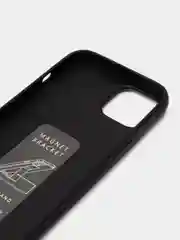 Угольный чехол iPhone 13 (6.1), 13 Pro Max (6.7) силиконовый под кожу с подставкой