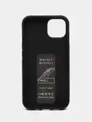 Угольный чехол iPhone 13 (6.1), 13 Pro Max (6.7) силиконовый под кожу с подставкой