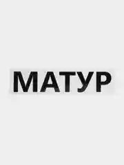 Черный термотрансфер, термонаклейка "Матур"
