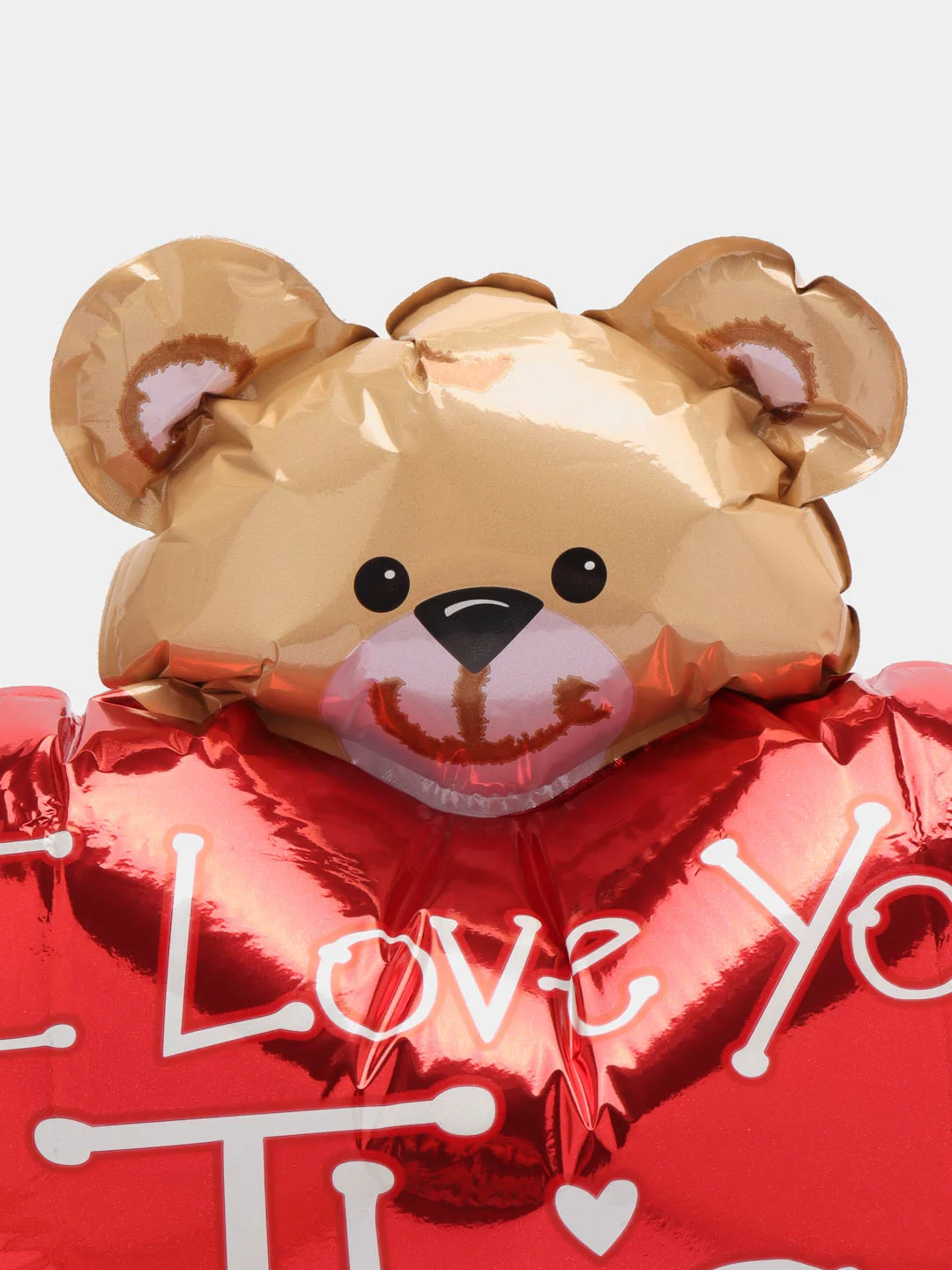 Шар фольгированный "Сердце с мишкой. I Love You", для палочки, 12"