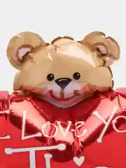 Шар фольгированный "Сердце с мишкой. I Love You", для палочки, 12"