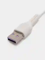 Белый кабель быстрой зарядки 5А USB, Micro, Type-C, Lightning