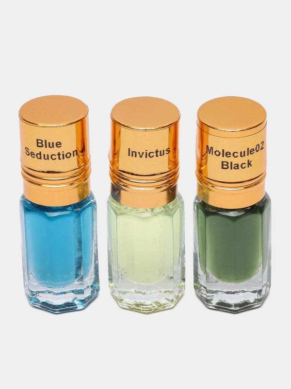 Мужской набор из 3х ароматов по 3 мл AB Blue Seduction, Molecule 02 Black, PR Invictus