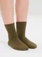 Хаки зимние теплые махровые шерстяные носки