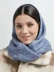Капор женский "Алексия", вязаный шарф, платок, шапка
