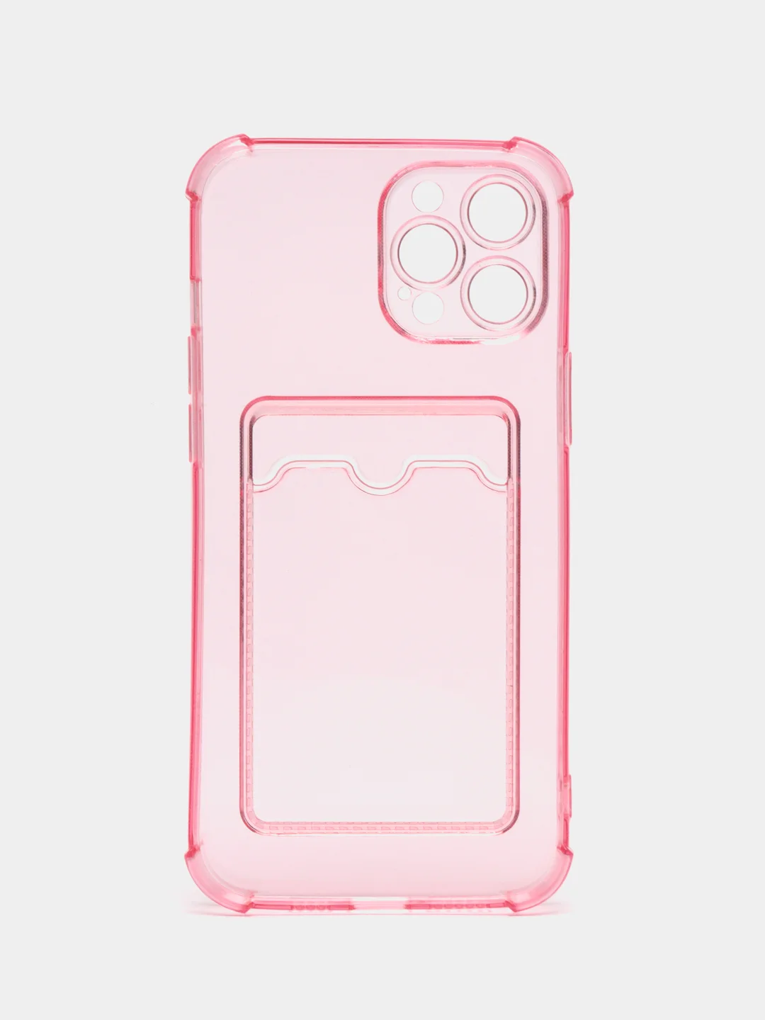 Розовый чехол для iPhone 12 Pro Max, с карманом для карт