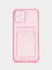 Розовый чехол для iPhone 12 Pro Max, с карманом для карт