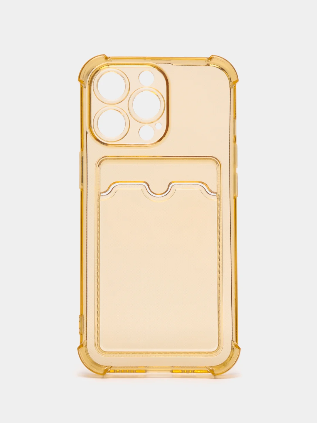 Бронзовый чехол для iPhone 13 Pro, с карманом для карт