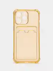 Бронзовый чехол для iPhone 13 Pro, с карманом для карт