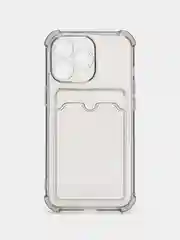 Серый чехол для iPhone 13 Pro, с карманом для карт