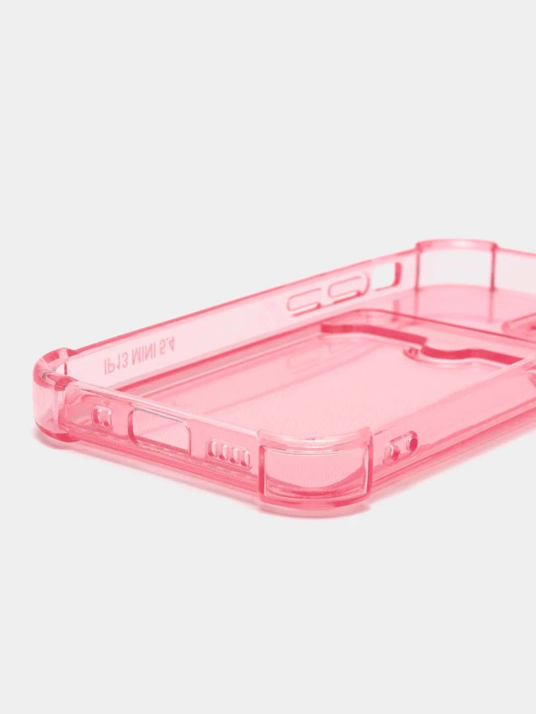Розовый чехол для iPhone 13 Mini с карманом для карт
