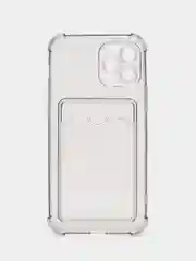 Серый чехол для iPhone 12 Pro, с карманом для карт