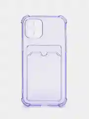 Лавандовый чехол для iPhone 12, с карманом для карт