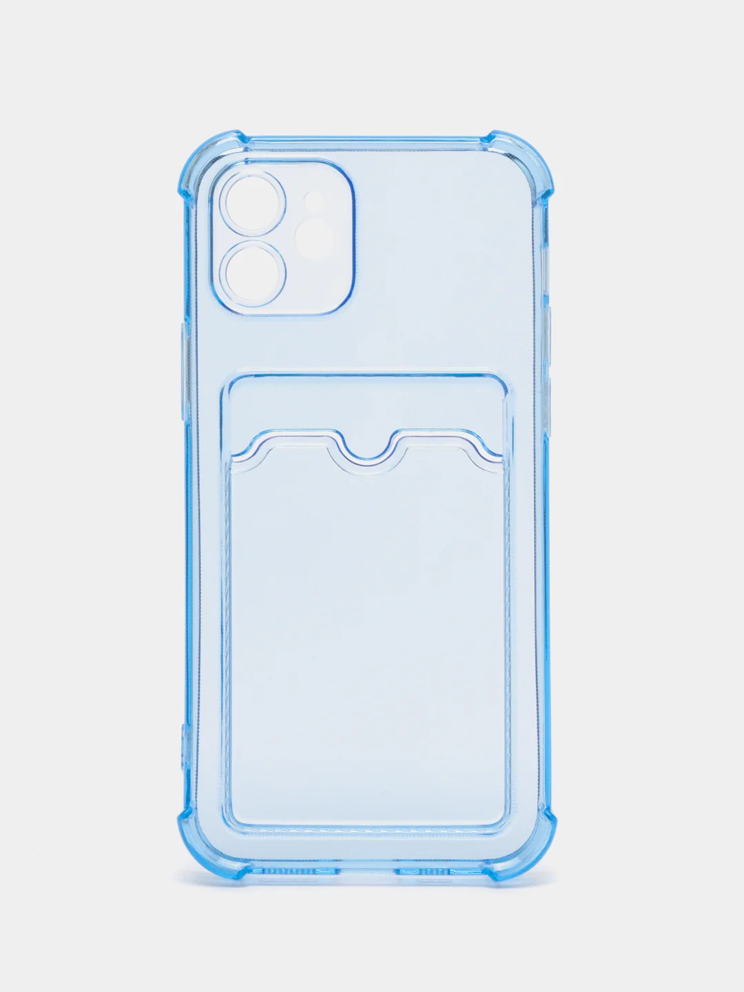 Синий чехол для iPhone 12, с карманом для карт