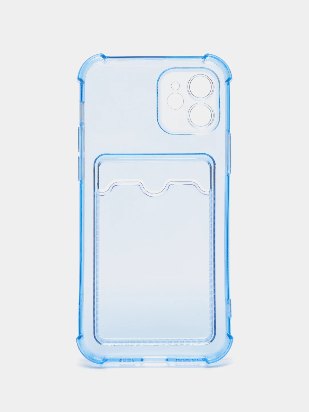 Синий чехол для iPhone 12, с карманом для карт