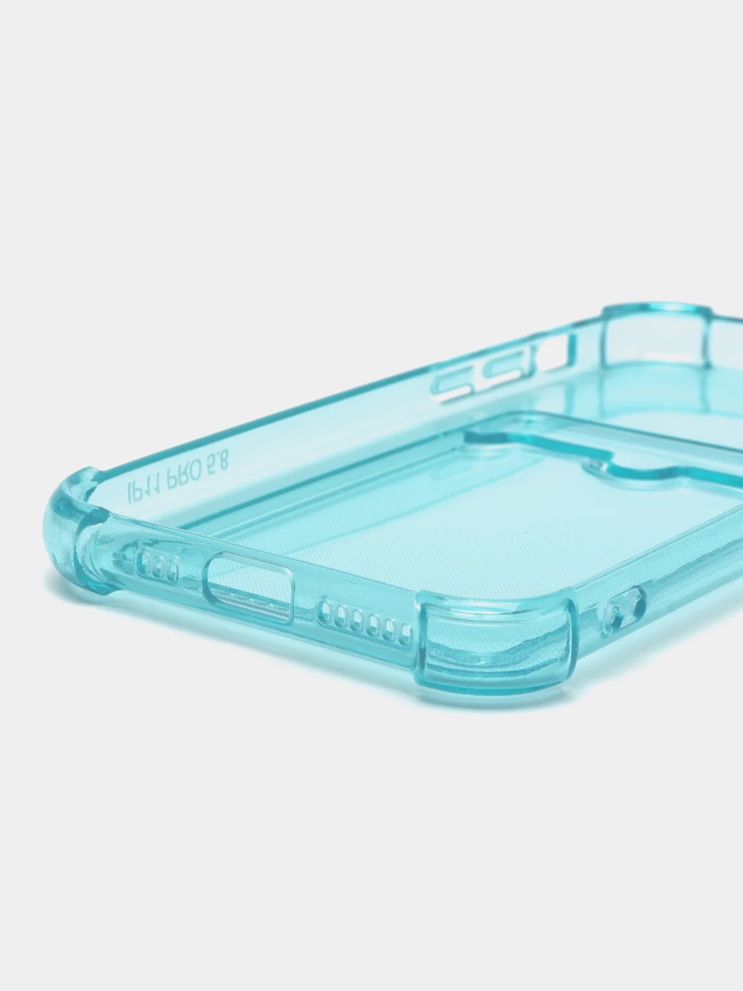 Бирюзовый чехол для iPhone 11 Pro, с карманом для карт