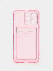 Розовый чехол для iPhone 13 Pro, с карманом для карт