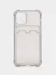 Серый чехол для iPhone 12 Mini, с карманом для карт
