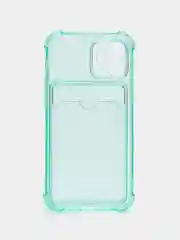 Салатовый чехол для iPhone 12 Mini, с карманом для карт