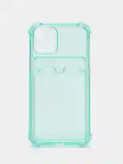 Салатовый чехол для iPhone 12 Mini, с карманом для карт