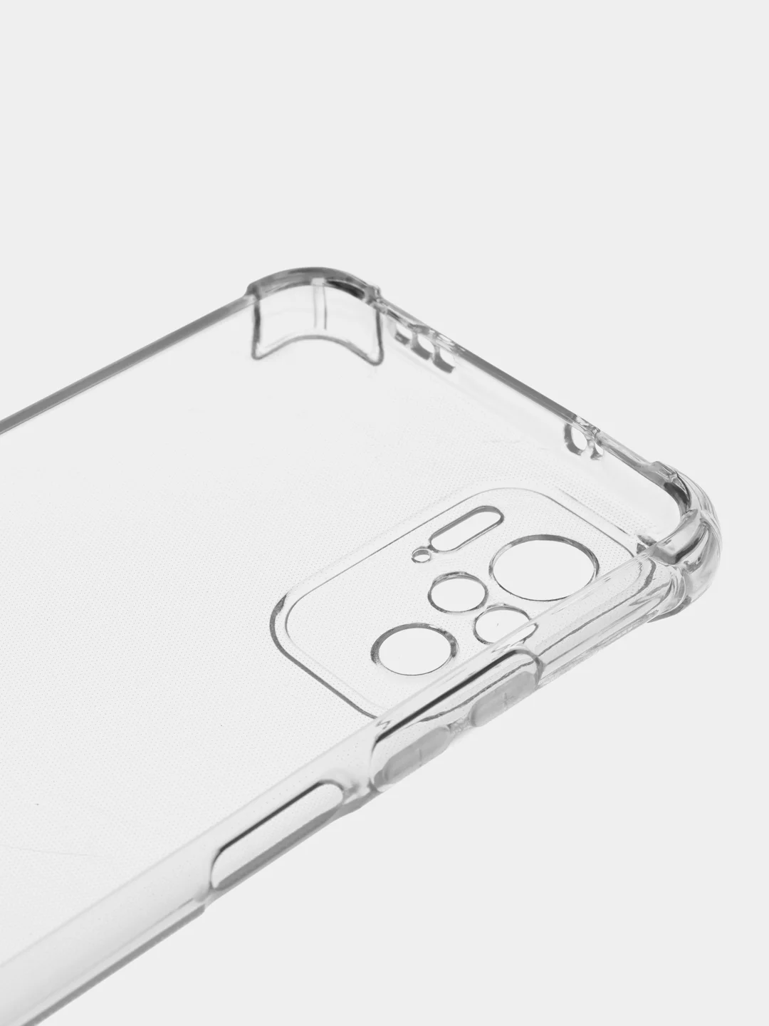 Серебряный чехол Xiaomi Redmi Note 10 4G, Note 10S, Poco M5S (Сяоми Редми Ноут 10c) прозрачный черный