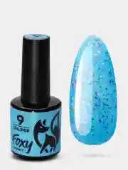 Голубой гель лак Foxy Expert LOLLIPOP светящийся в темноте 8ml