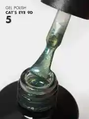 Зеленый гель лак  Foxy Expert кошачий глаз 9D (CATS EYE 9D) , 8 ml
