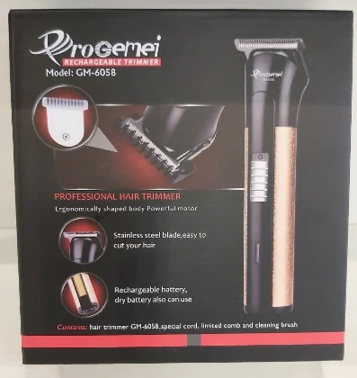 Золотой машинка для стрижки волос ProGemei GM-6058