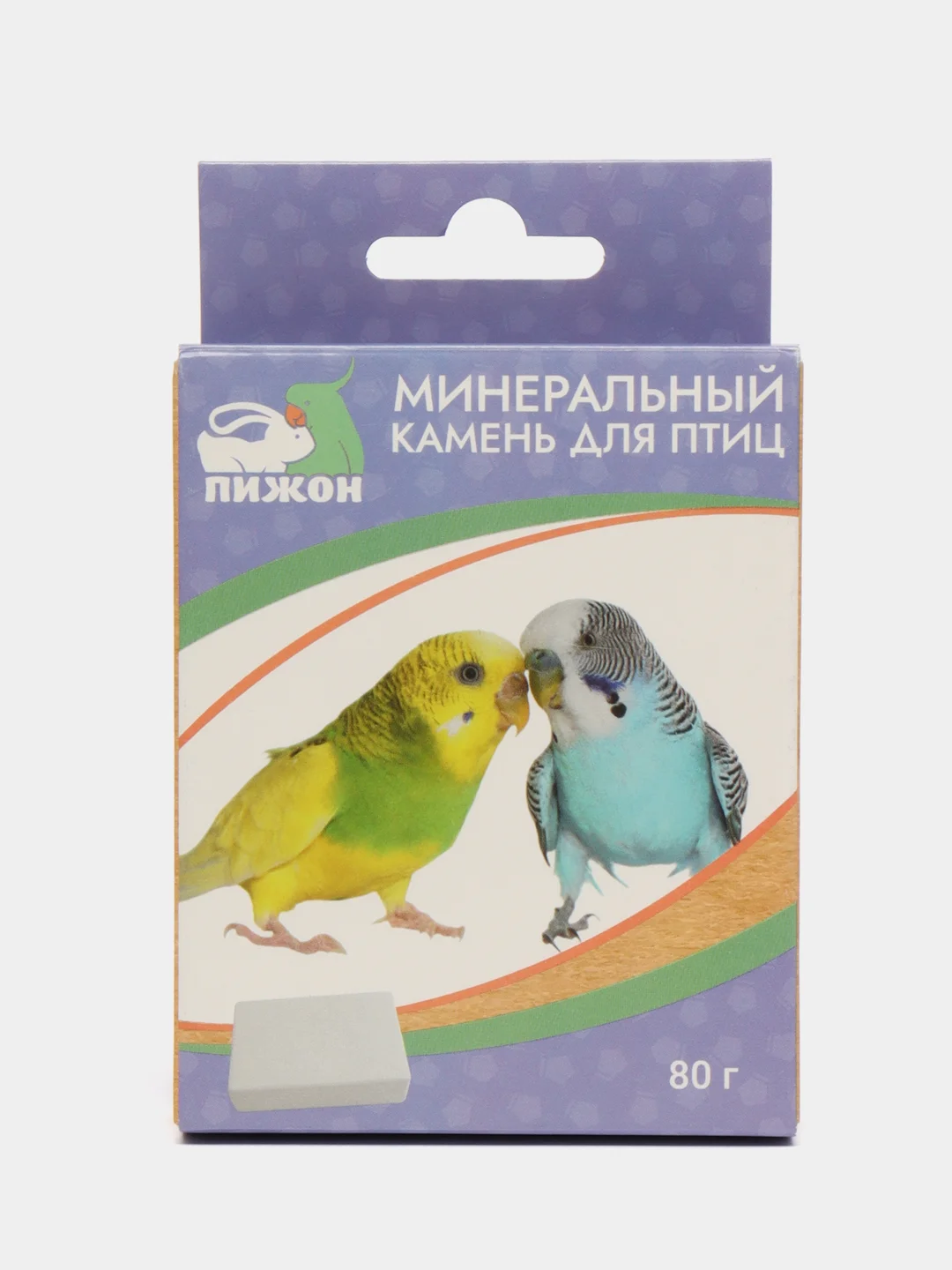 Серый минеральный камень для птиц
