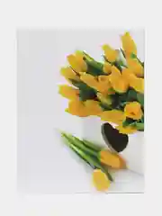 Желтый фотоальбом 100 фото, 10х15, "Цветы", твёрдая обложка