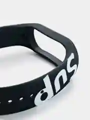 Черный ремешок для Xiaomi Mi Band 3/4/5/6/7 с рисунком