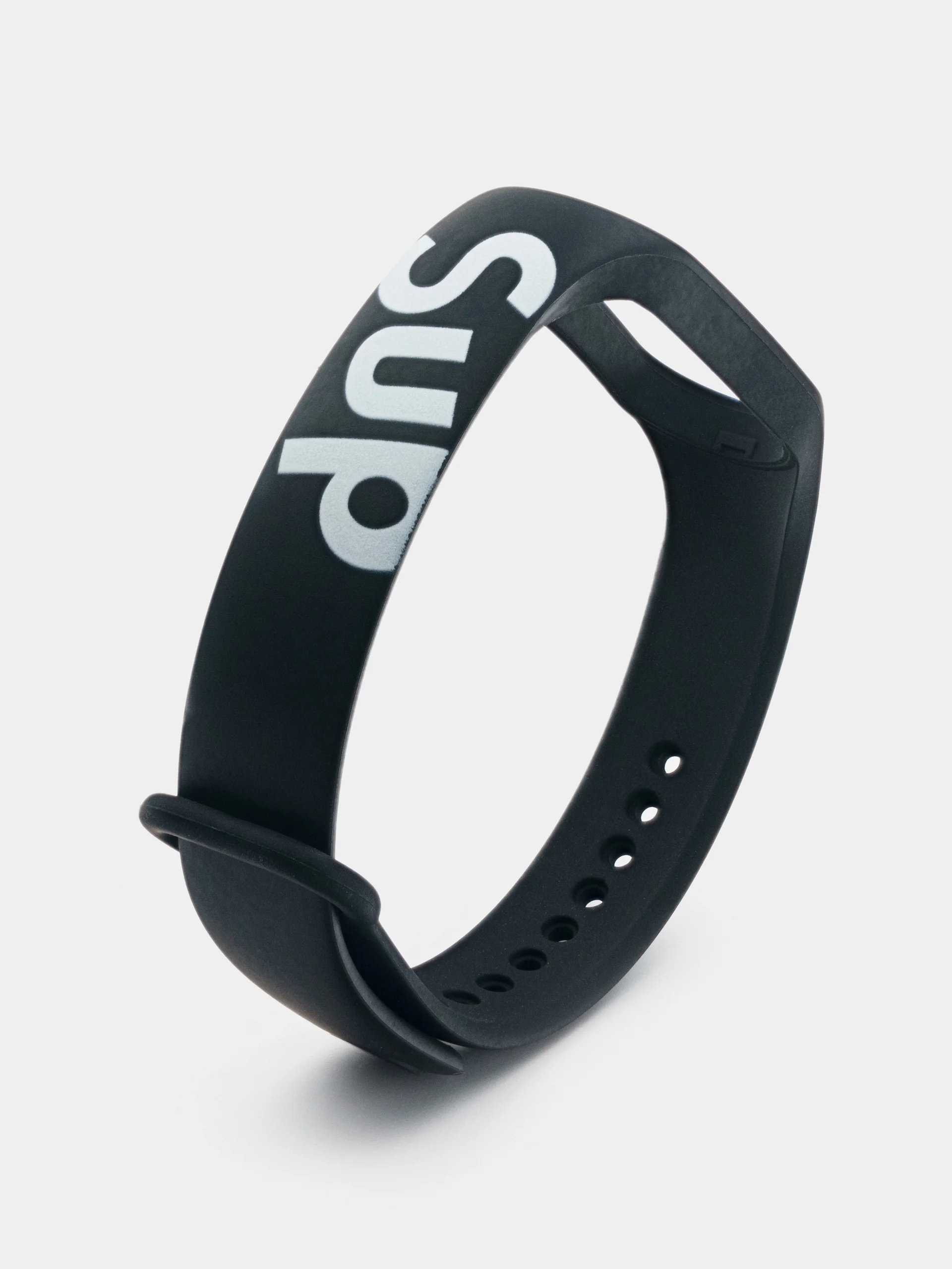 Черный ремешок для Xiaomi Mi Band 3/4/5/6/7 с рисунком