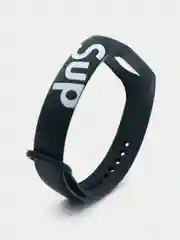 Черный ремешок для Xiaomi Mi Band 3/4/5/6/7 с рисунком