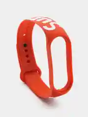 Красный ремешок для Xiaomi Mi Band 3/4/5/6/7 с рисунком