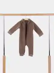 Приглушённый хаки комбинезон детский, на флисе