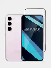 Прозрачный 1-2 шт стекло для Samsung Galaxy S23, S22 защитное ROSCO с олеофобным покрытием и рамкой