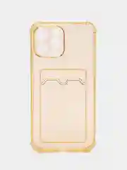 Бронзовый чехол для iPhone 13 Pro Max с карманом для карт