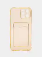 Бирюзовый чехол для iPhone 13 Pro Max с карманом для карт