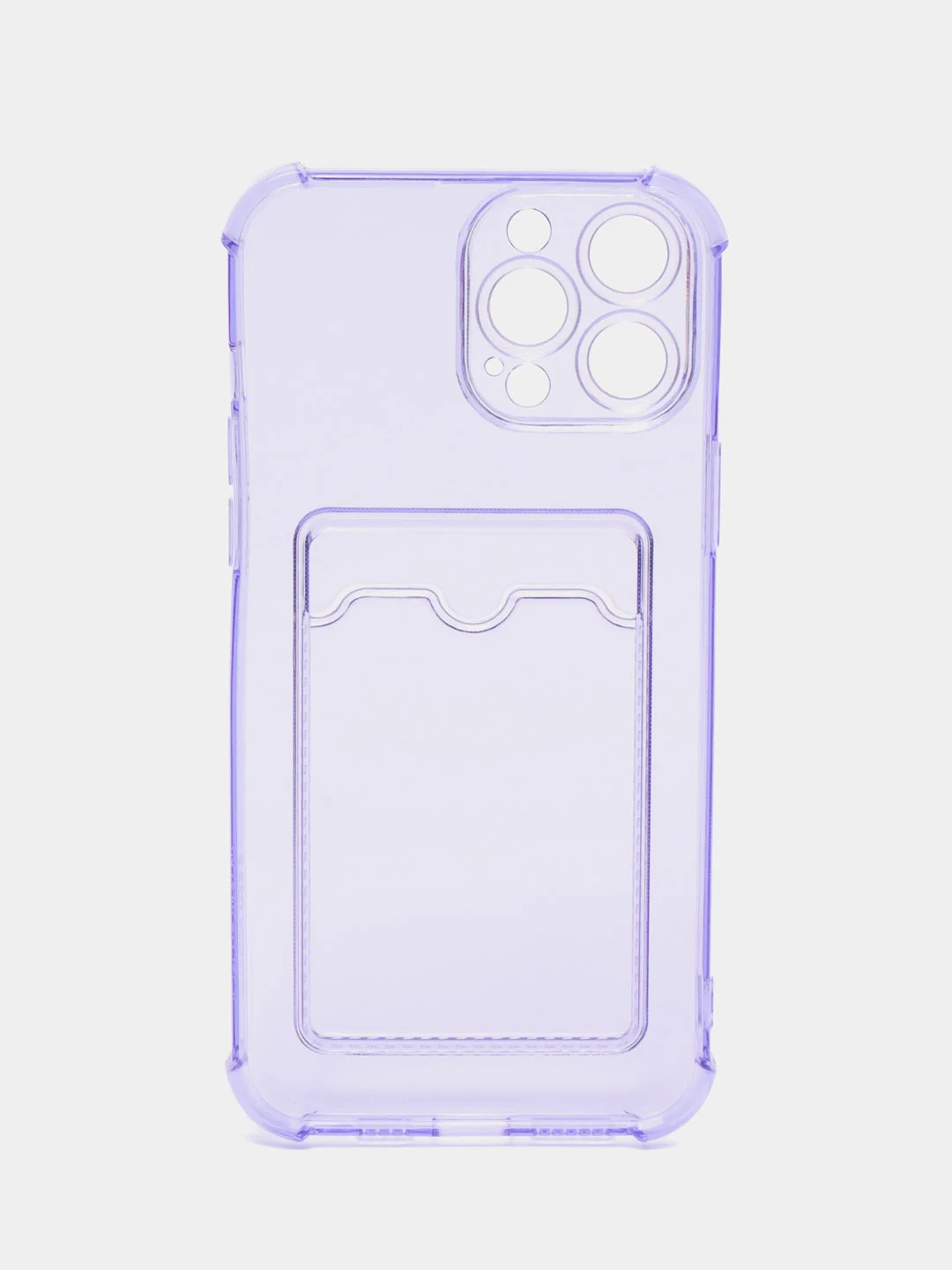 Лавандовый чехол для iPhone 13 Pro Max с карманом для карт