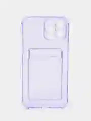 Лавандовый чехол для iPhone 13 Pro Max с карманом для карт