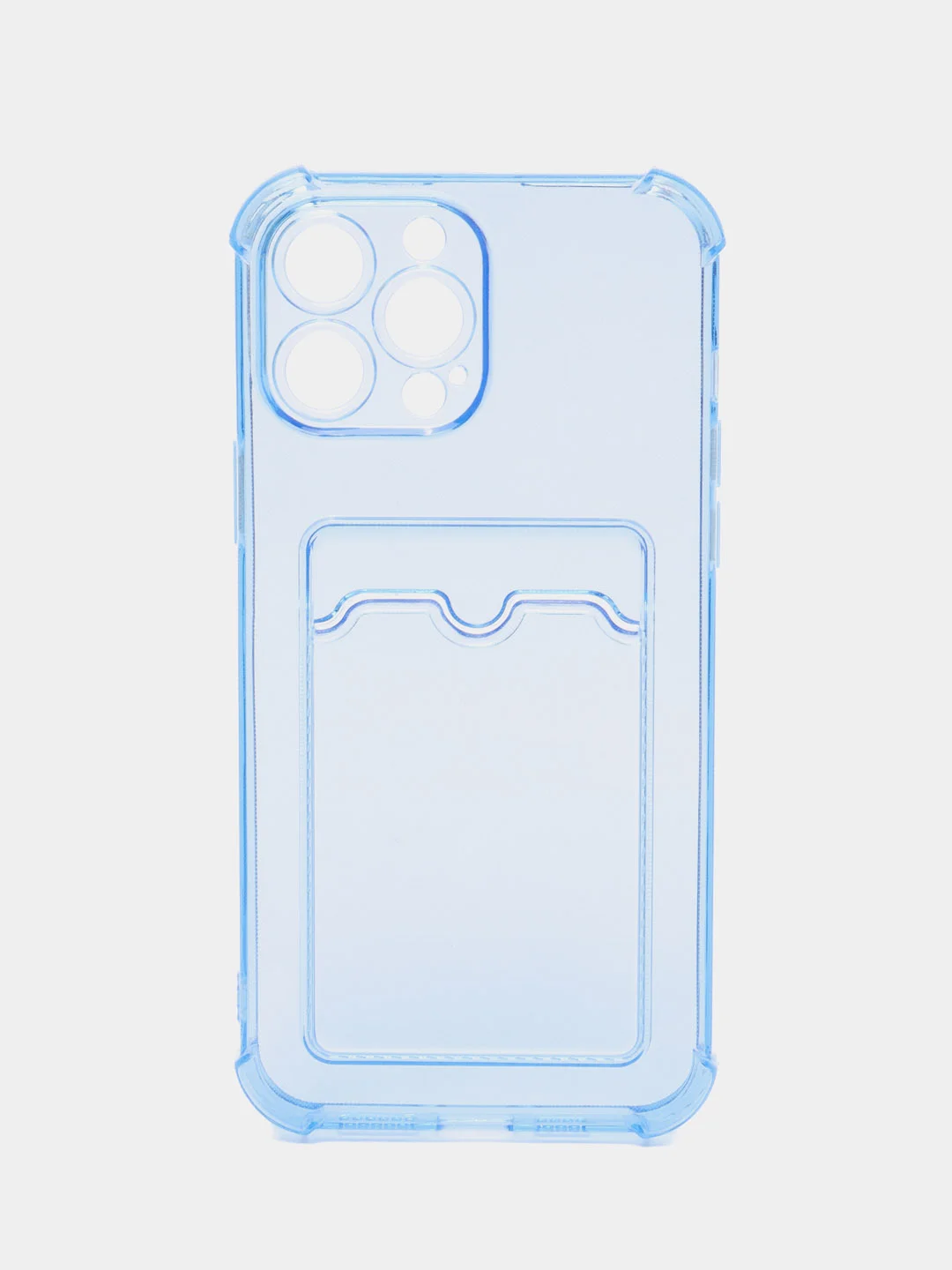 Синий чехол для iPhone 13 Pro Max с карманом для карт
