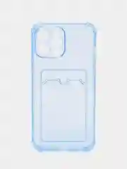 Синий чехол для iPhone 13 Pro Max с карманом для карт